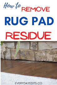 how to remove rug pad residue