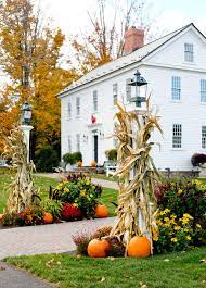 Fall Curb Appeal With Pumpkins And Mums