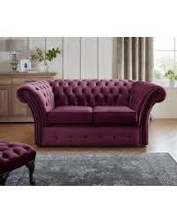 purple fabric sofas and chairs 100s
