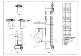 curtain wall section detail dwg