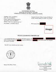 police clearance certificate from india