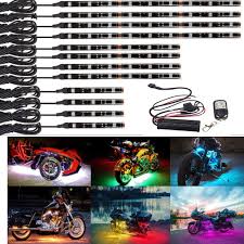 Amazon Com Kingshowstar 12 Pc Advanced Universal Motorcycle Underglow Multicolor Neon Accent Light Kit Automotive