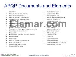 Apqp Documents And Elements