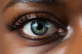image of beautiful black woman eye
