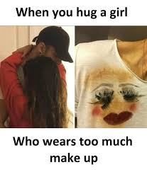 hugging a who wears too much