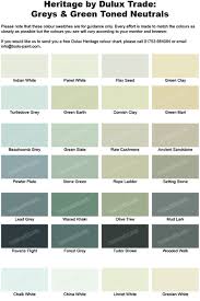 Grey And Green Shades From The Dulux Heritage Colour Chart