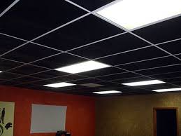 Which insulation is right for your suspended ceiling, ad how do you fit it? Black Tiles On White Black Ceiling Tiles White Ceiling Grid Ceiling Design