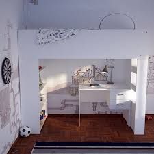 Genius storage ideas for lofts loft bed with desk plans. High Loft Bed With Open Shelves 2 Drawer Desk