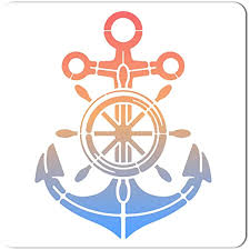 large nautical stencils ocean anchor