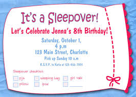 Free Printable Sleepover Birthday Party Invitations Girls In