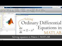 Solve Diffeial Equations In Matlab