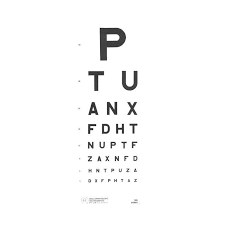 eye chart letters 3 metre