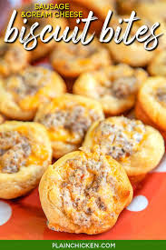 sausage and cream cheese biscuit bites