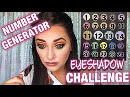 random eyeshadow makeup challenge