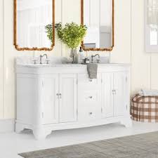 4 doors with shelves black solid marble top 69w x 35h x 23d. Farmhouse Rustic 60 Inches Bathroom Vanities Birch Lane