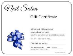nail salon gift certificate templates