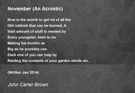 acrostic poem by john carter brown