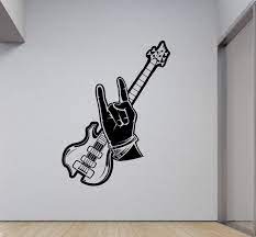Guitar Wall Decalrock And Roll Guitar