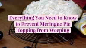 How do I stop meringue from weeping?