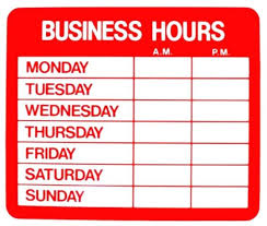 Business Hours Sign Template Word Complete Work From Home Salon Free