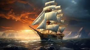 pirate ship hd 8k wallpaper stock