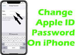 change apple id pword on iphone ios