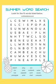 Let it snow christmas libs > life your way. Printable Summer Word Search Crafts Kids Love