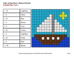 2 step order of operations with exponents worksheet2. Order Of Operations Color By Number Math Mystery Pictures