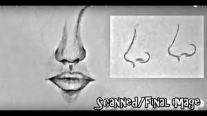 how to draw nose mouth for beginners