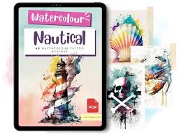 Watercolor Brushes Nautical Tattoo