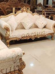 Fully Carved Wooden Sofa Set 3 2 2