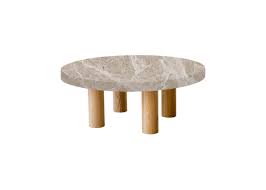 Handcrafted from premium grade solid oak, it's designed to be a great space saver with a cleverly engineered mechanism that extends the table to 5'3. Small Round Emperador Light Coffee Table Circular Oak Legs