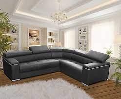 corner sofa bed silva 1 grey eco faux
