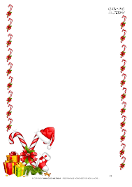 Free Printable Letter To Santa Template Border Of Candy Canes 21