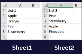 compare two excel sheets for duplicates