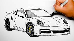 how to draw a car porsche 911 turbo s