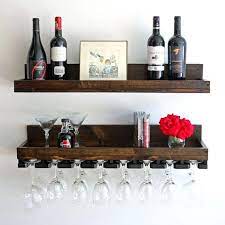 rustic wood wine rack wall mounted