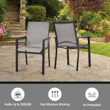 Metal Bistro Garden Chairs Set