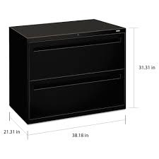 It includes two drawers on side mounted metal. Hon 700 Series Black 2 Drawer Lateral File Cabinet Overstock 4026488