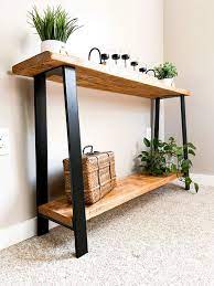Rustic Reclaimed Wood Console Table A