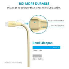 Great savings & free delivery / collection on many items. Buy Anker Powerline Plus Micro Usb Cable 0 9m Gold A8121hb2 In Dubai Sharjah Abu Dhabi Uae Price Specifications Features Sharaf Dg