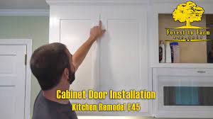 cabinet door installation kitchen