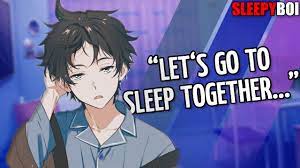 Sleepy Boyfriend Cuddles You to Sleep - Anime Boy ASMR Roleplay - YouTube