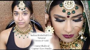 indian bridal full face makeup gold