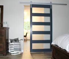 This is a great idea for kitchen and pantry closet/cabinet doors, too, because you can write a menu, grocery list, etc. Diy Modern Sliding Door With Frosted Glass Panels