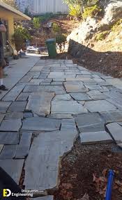 how to install flagstone patio