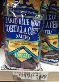 Baked Blue Corn Chips gambar png