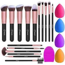 bestope rose gold makeup brushes with