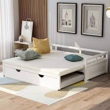 King Extendable Wood Daybed