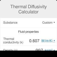 Thermal Diffusivity Calculator